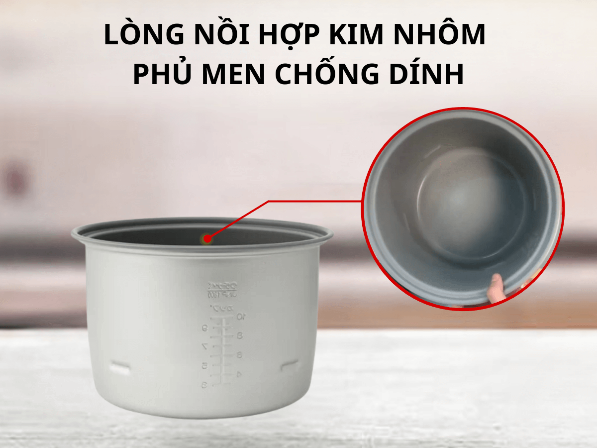 Lòng nồi hợp kim nhôm phủ men chống dính