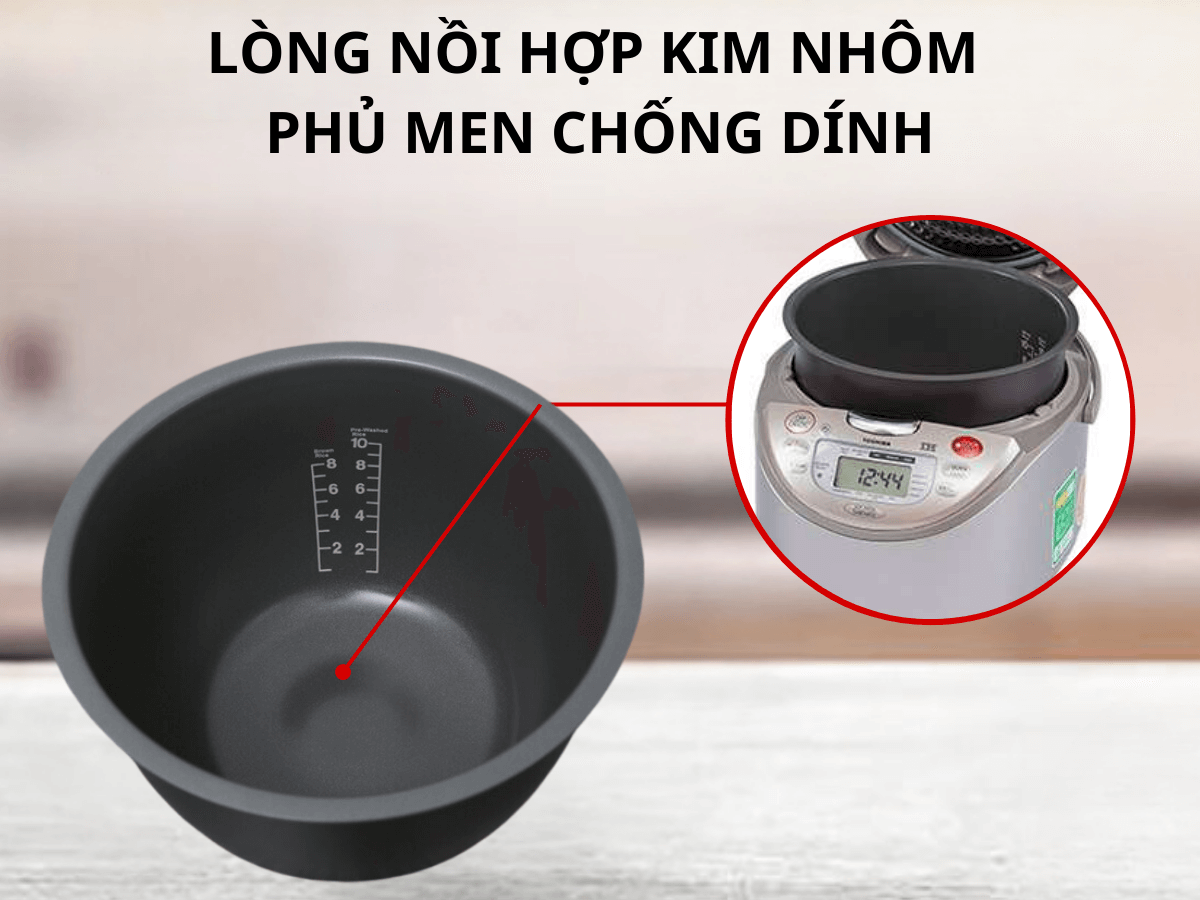 Nồi cơm điện tử cao tần Toshiba RC-18RH(CG)VN