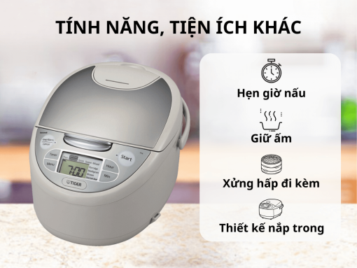Nồi cơm điện tử Tiger JAX-S18W