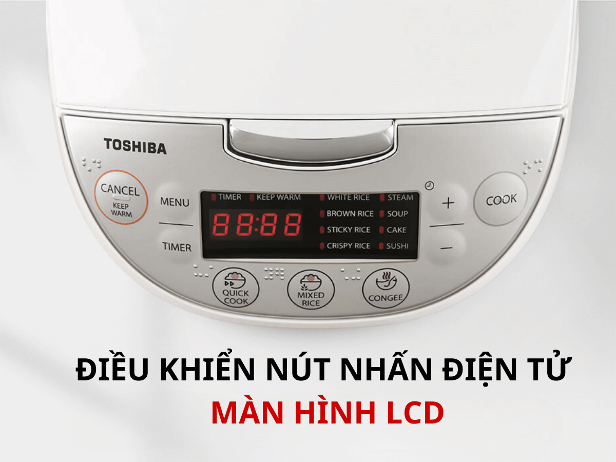 Nồi cơm điện tử Toshiba RC-18DH2PV(W)
