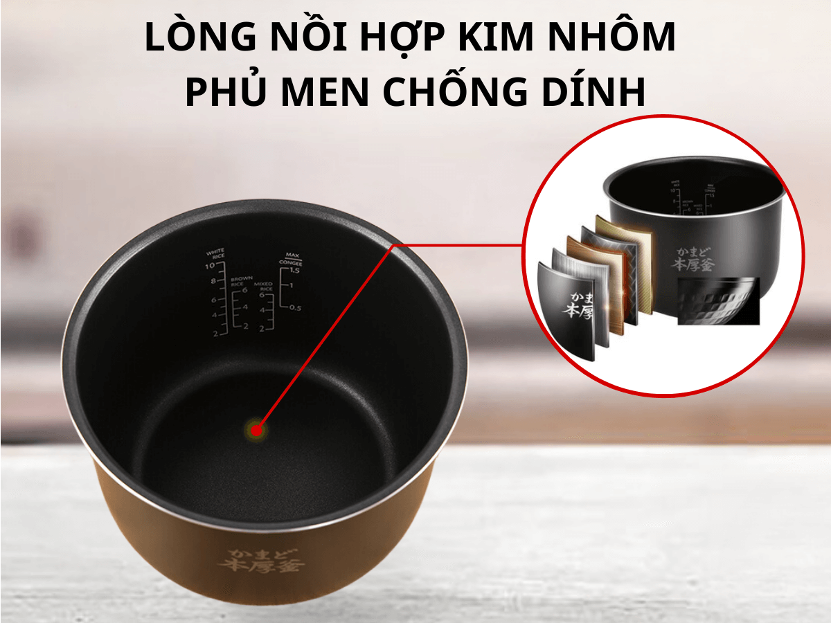 Nồi cơm điện tử Toshiba RC-18DH2PV(W)