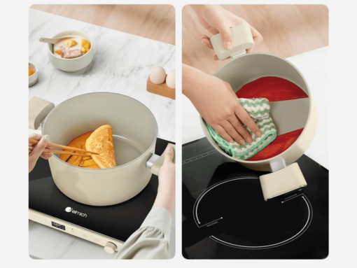 Lòng nồi tráng sứ Ceramic chống dính tốt và an toàn với sức khoẻ