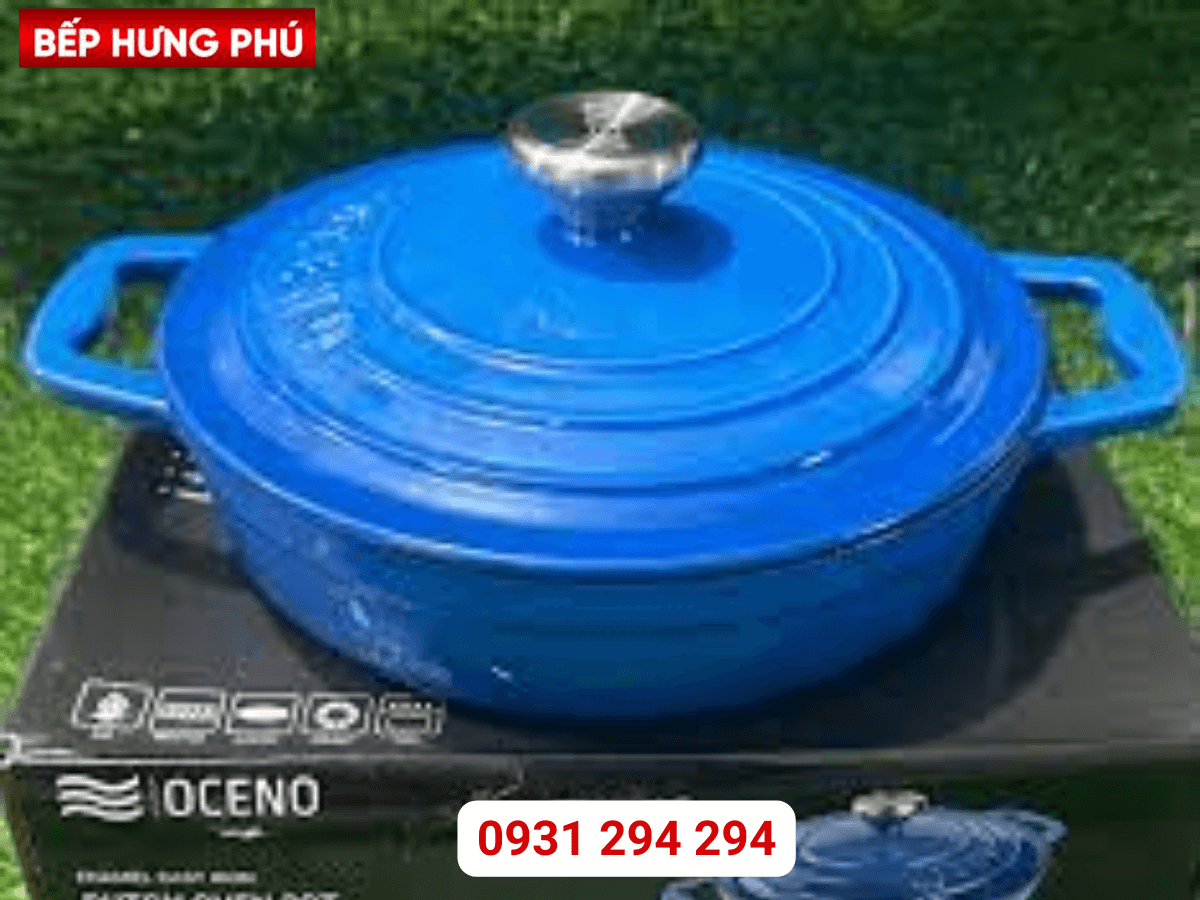 Nồi gang Oceno CRS-22A-BLUE 22cm