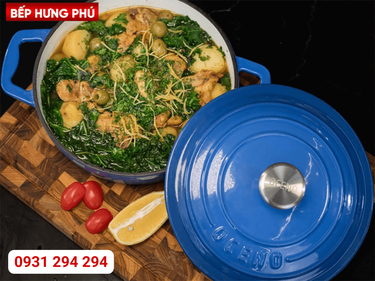 Nồi gang Oceno CRS-22A-BLUE 22cm