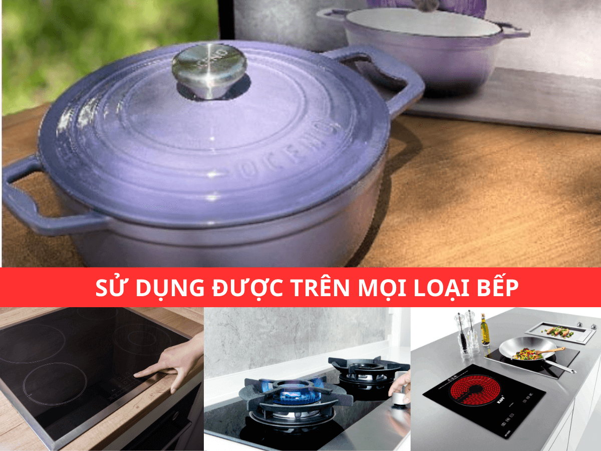 Sử dụng được trên mọi loại bếp