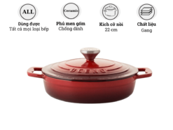 Nồi gang Oceno CRS-22A-RED 22cm