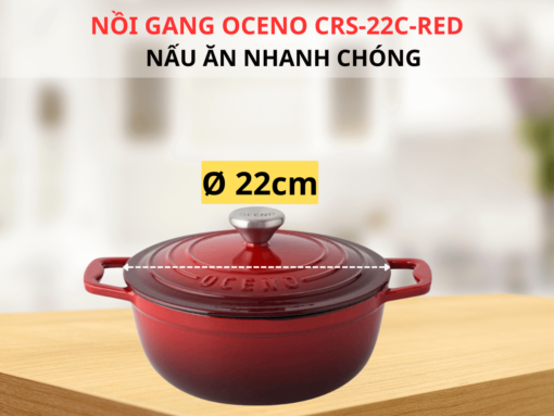 Nồi gang Oceno CRS-22C-RED 22cm