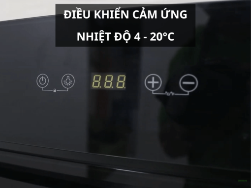 tủ rượu malloca mwc-24cp (4) Điều khiển cảm ứng, nhiệt độ 4 - 20°C