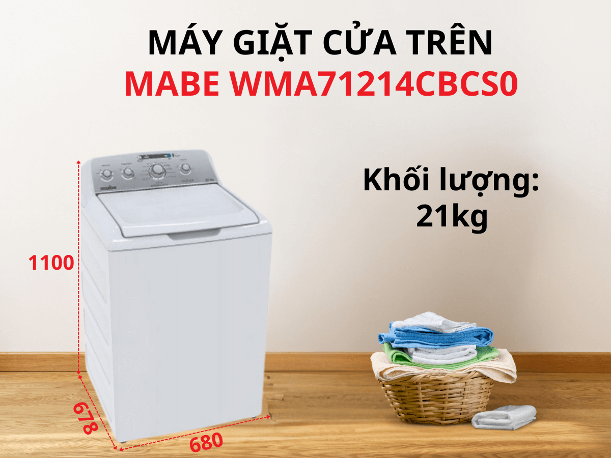 Máy giặt Mabe WMA71214CBCS0