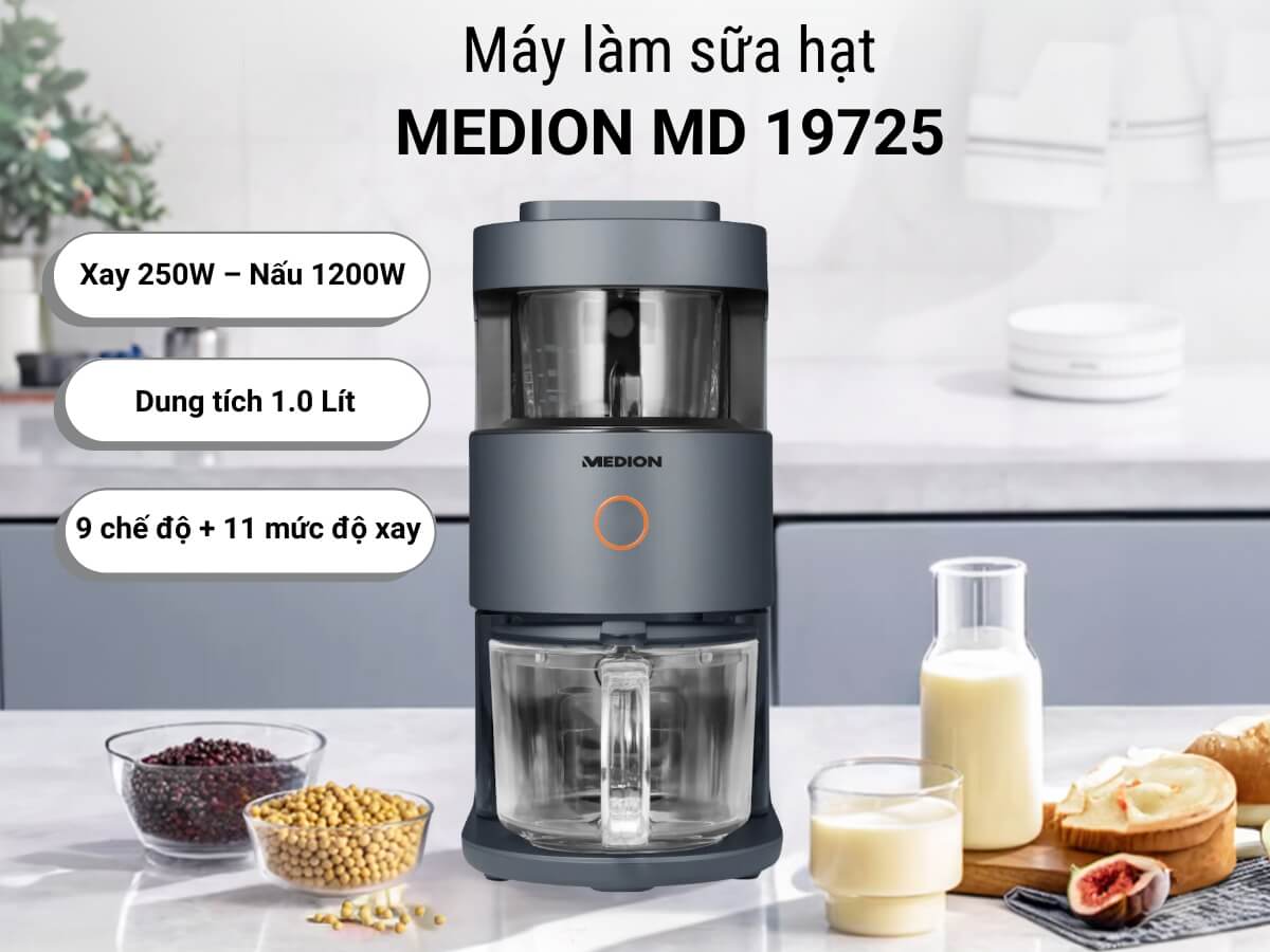 máy làm sữa hạt medion md 19725