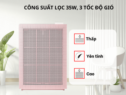 máy lọc không khí coway ap-1019c (9) Công suất lọc 35W, 3 tốc độ lọc