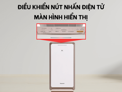 máy lọc không khí panasonic f-pxm55a (2) Điều khiển nút nhấn điện tử tiện lợi sử dụng