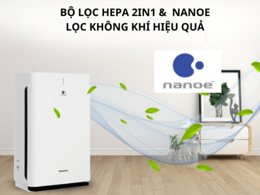 Bộ lọc tổng hợp HEPA 2in1 & công nghệ Nanoe lọc không khí hiệu quả
