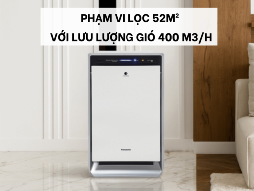 máy lọc không khí panasonic f-vxk70a (3) Phạm vi lọc 52m² với lưu lượng gió 400 m3/h, luồng gió tuần hoàn 3D