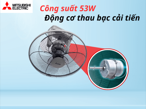 Công suất 53W, vận hành êm ái