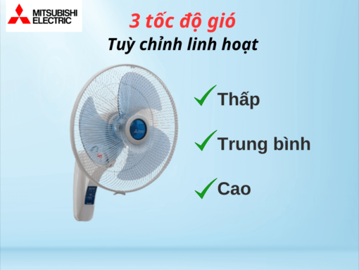 3 tốc độ gió tuỳ chỉnh linh hoạt