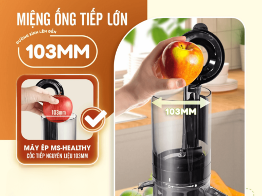 Khoang tiếp nguyên liệu lớn, đường kính rộng 103mm