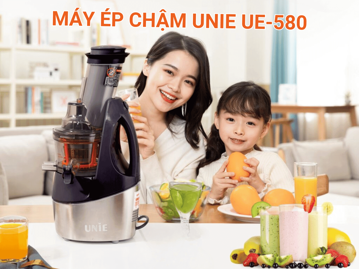 Máy ép chậm Unie UE-580 thiết kế hiện đại, sang trọng