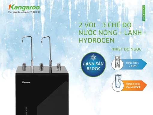 3 chế độ nước, 2 vòi lấy nước tiện lợi