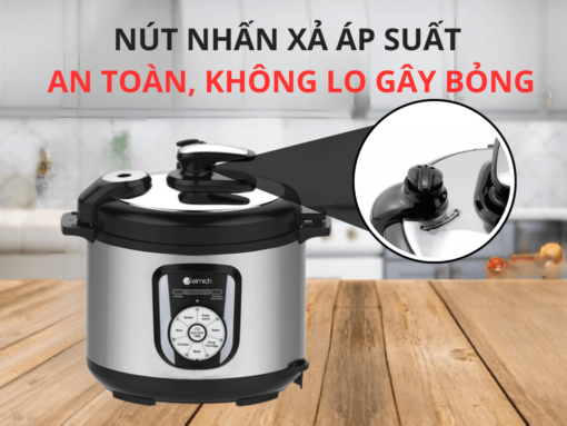 nồi áp suất điện elmich pce-1802 (5) Van xả áp suất thiết kế thông minh