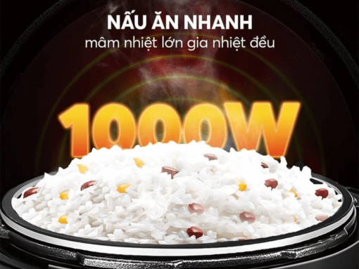 Công suất 1000W, công nghệ nấu áp suất cao nấu nhanh tiện lợi