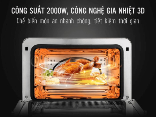 Công suất 2000W, công nghệ gia nhiệt 3D