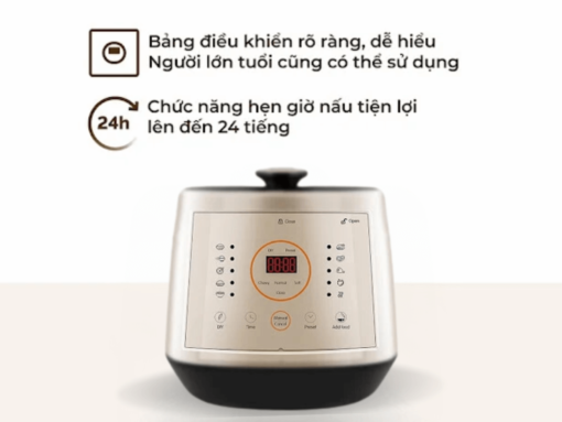 nồi cơm điện tử áp suất elmich pce-1806 (4) Điều khiển cảm ứng, màn hình LED