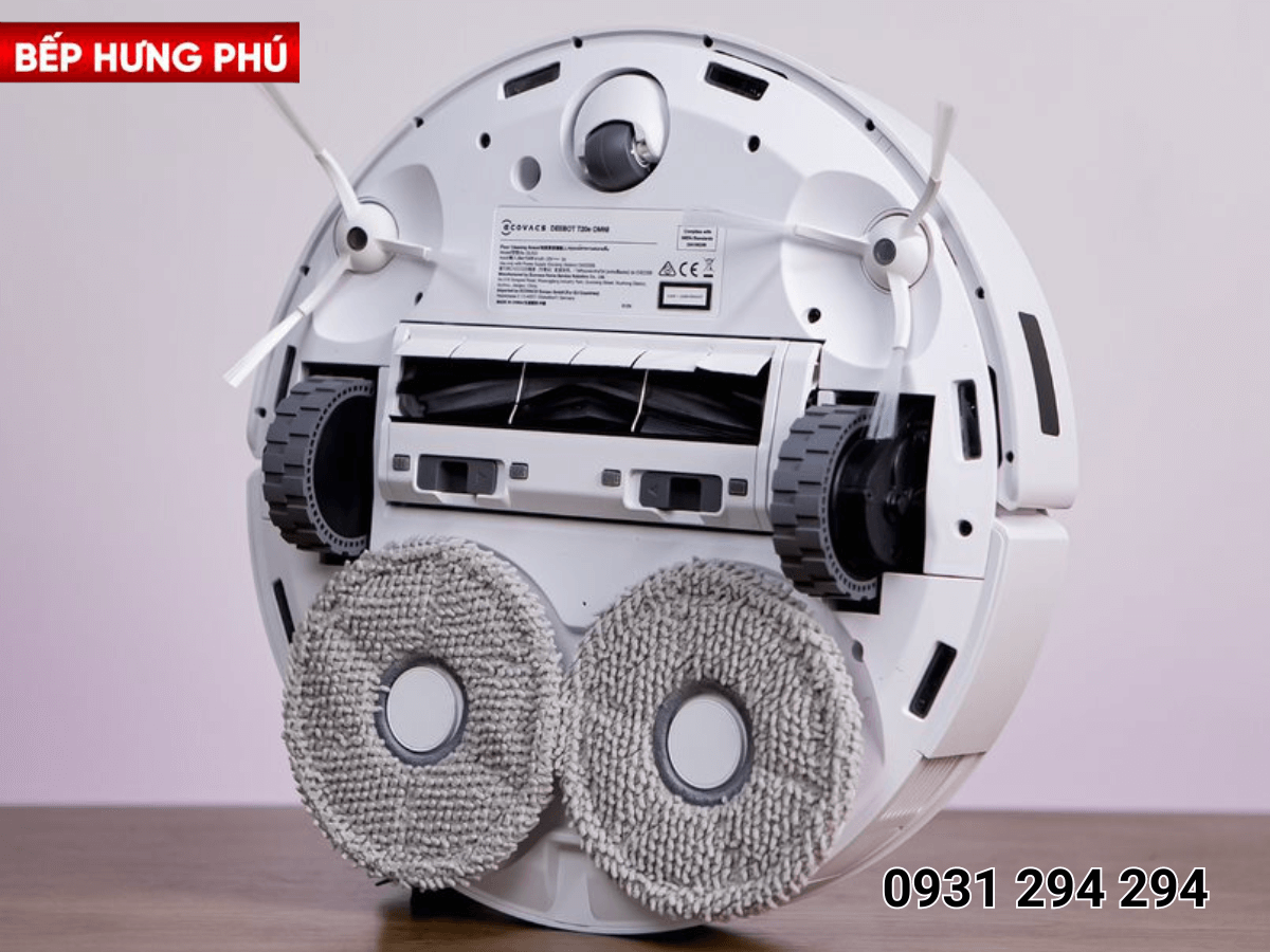 Mặt dưới robot Ecovacs Deebot T20e Omni