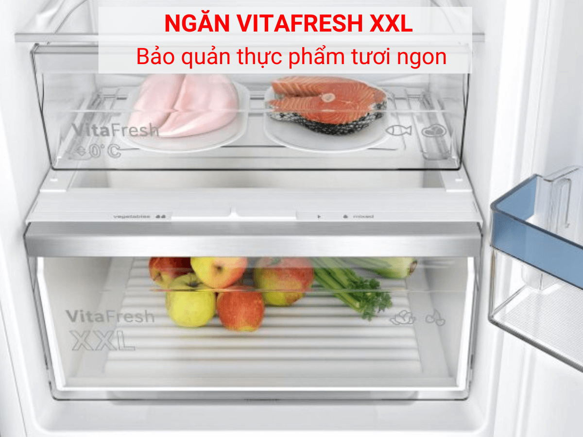 Ngăn VitaFresh XXL bảo quản thực phẩm tươi ngon lâu hơn