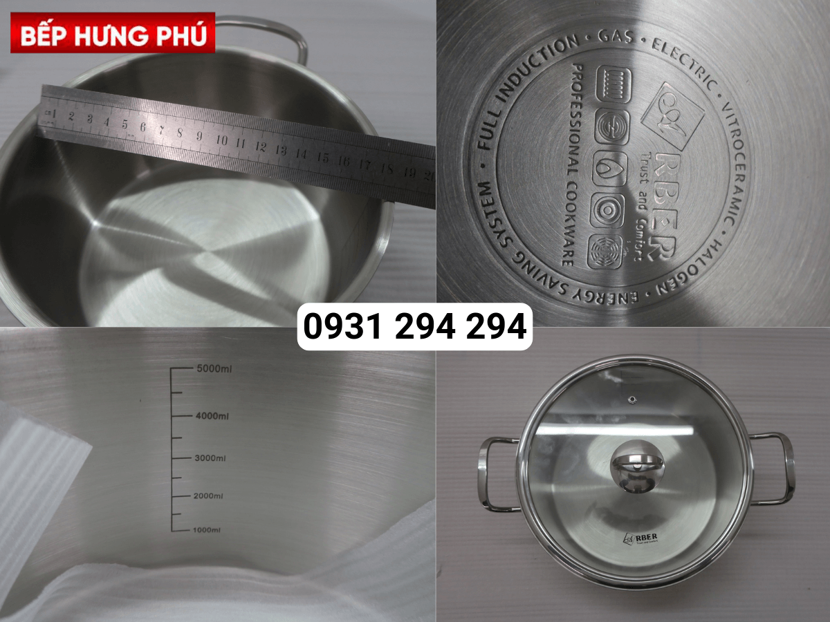Bộ nồi inox Arber AN-05BB