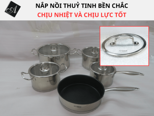 Nắp thuỷ tinh bền chắc, chịu nhiệt và chịu lực tốt