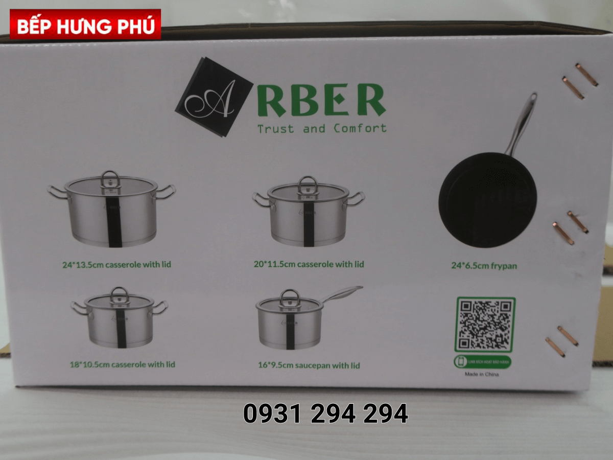 Bộ nồi inox Arber AN-05BB
