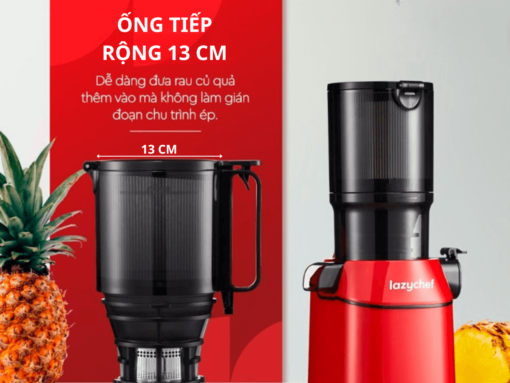 Khoang tiếp nguyên liệu lớn, đường kính rộng