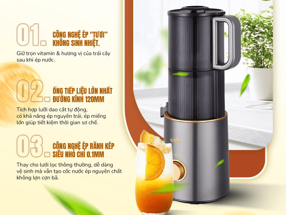 Công nghệ ép chậm hiệu suất cao