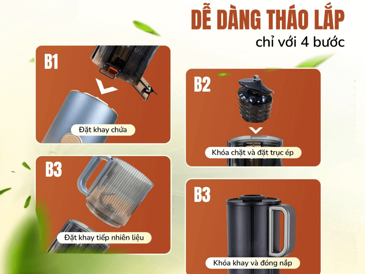 Dễ dàng tháo lắp và vệ sinh