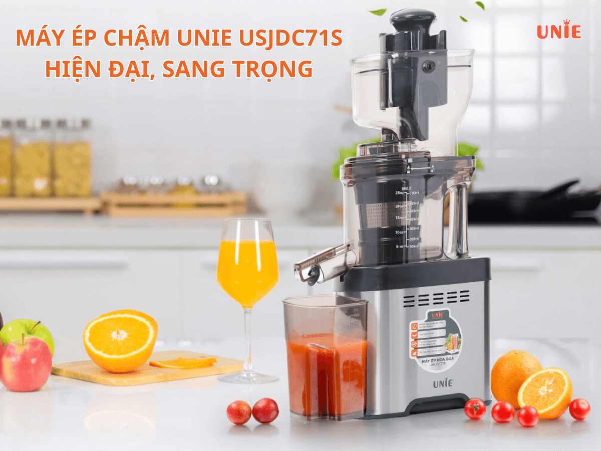 Máy ép chậm Unie USJDC71S thiết kế hiện đại, sang trọng