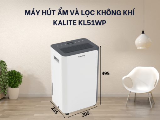 máy hút ẩm và lọc không khí kalite kl51wp (2) Máy hút ẩm kết hợp lọc không khí 2 trong 1 hiện đại, sang trọng