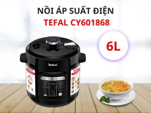 Nồi áp suất điện Tefal CY601868 dung tích 6 lít, thiết kế sang trọng