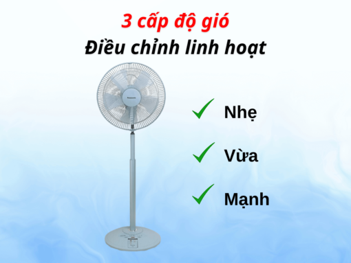 3 cấp độ gió, điều chỉnh linh hoạt