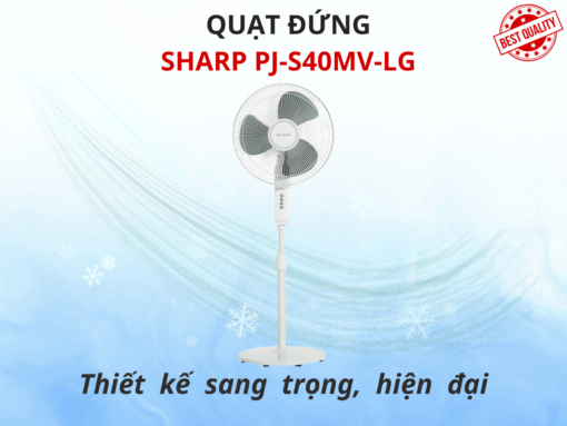 quạt đứng sharp pj-s40mv-lg (2) Thiết kế hiện đại, sang trọng