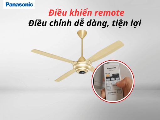 quạt trần panasonic f-56mzg-gos (3) Điều khiển từ xa tiện lợi