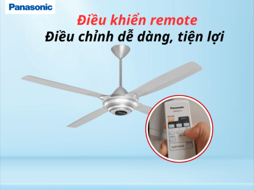 quạt trần panasonic f-56mzg-s Điều khiển từ xa tiện lợi