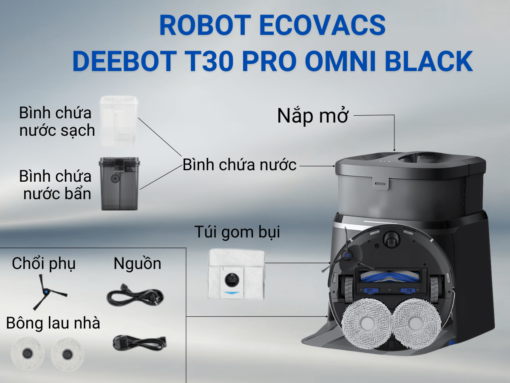 Robot Ecovacs Deebot T30 Pro Omni Black