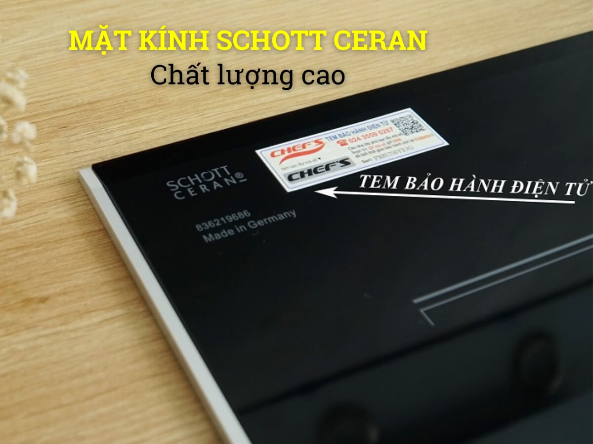 Mặt kính Schott Ceran cao cấp của Đức