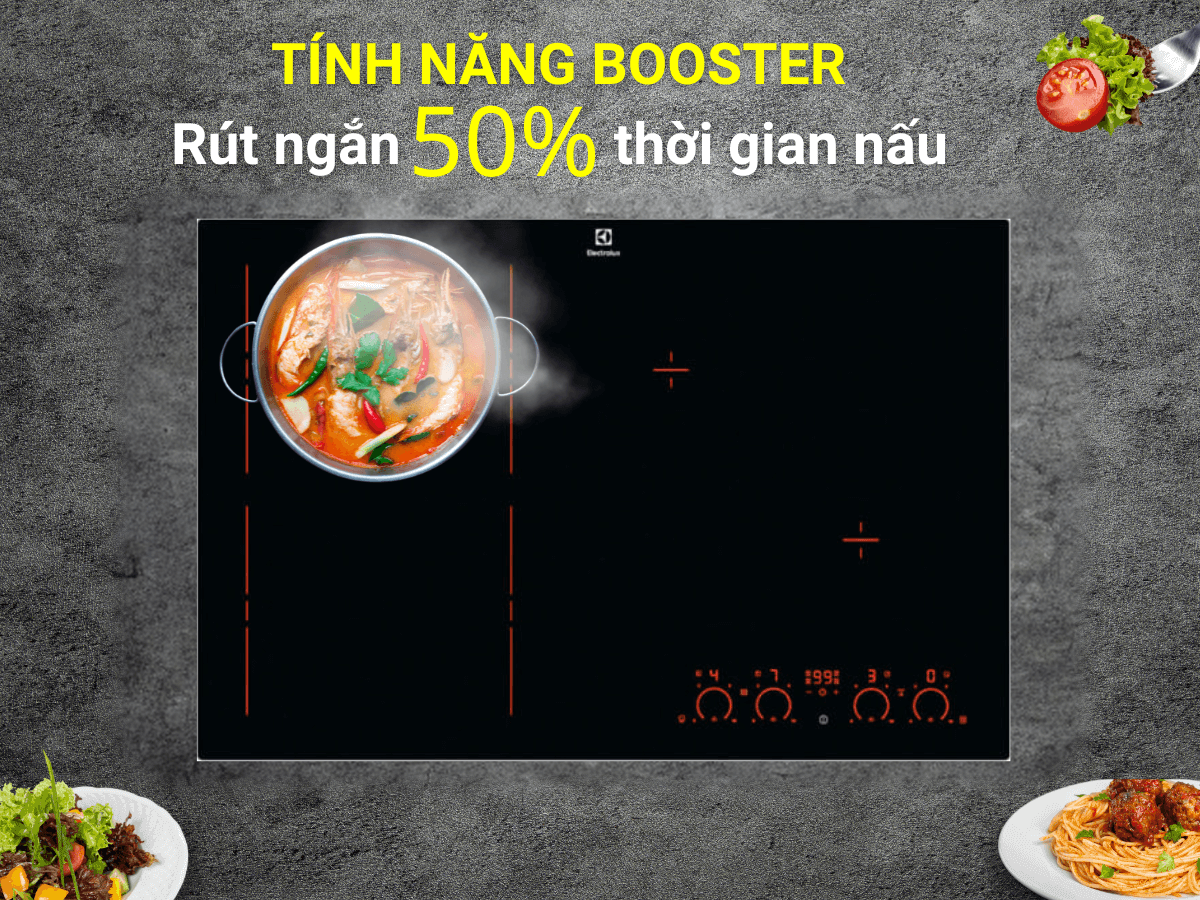 Tính năng gia nhiệt nhanh giúp nấu nướng nhanh chóng