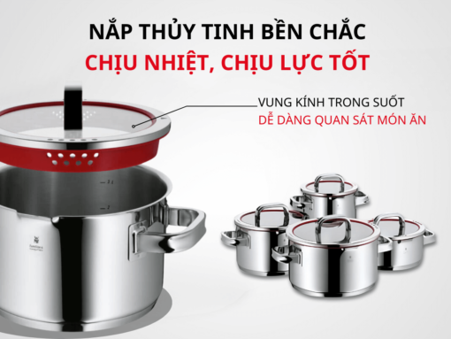 Nắp nồi thuỷ tinh bền chắc, chịu nhiệt và chịu lực tốt