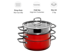 Bộ nồi WMF Fusiontec Compact 3 món (Đỏ)