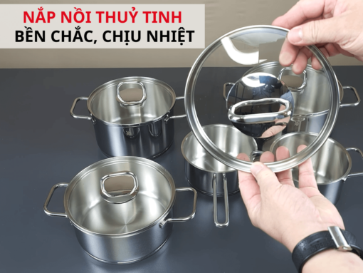 Nắp nồi thuỷ tinh bền chắc, chịu nhiệt và chịu lực tốt
