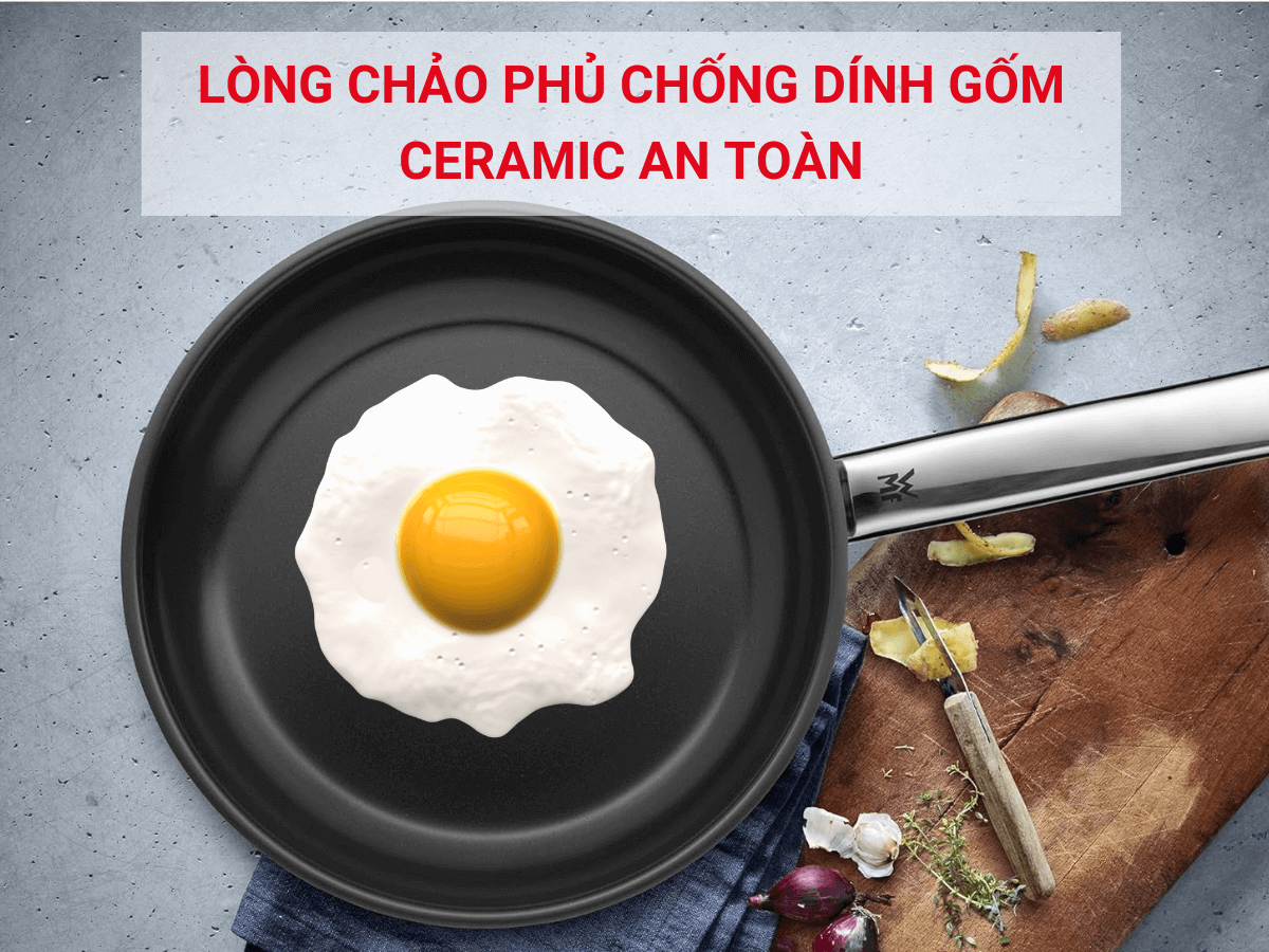 Lòng chảo phủ chống dính gốm Ceramic an toàn
