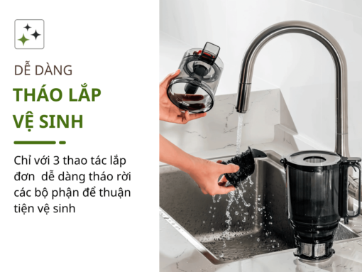 Dễ dàng tháo lắp và vệ sinh